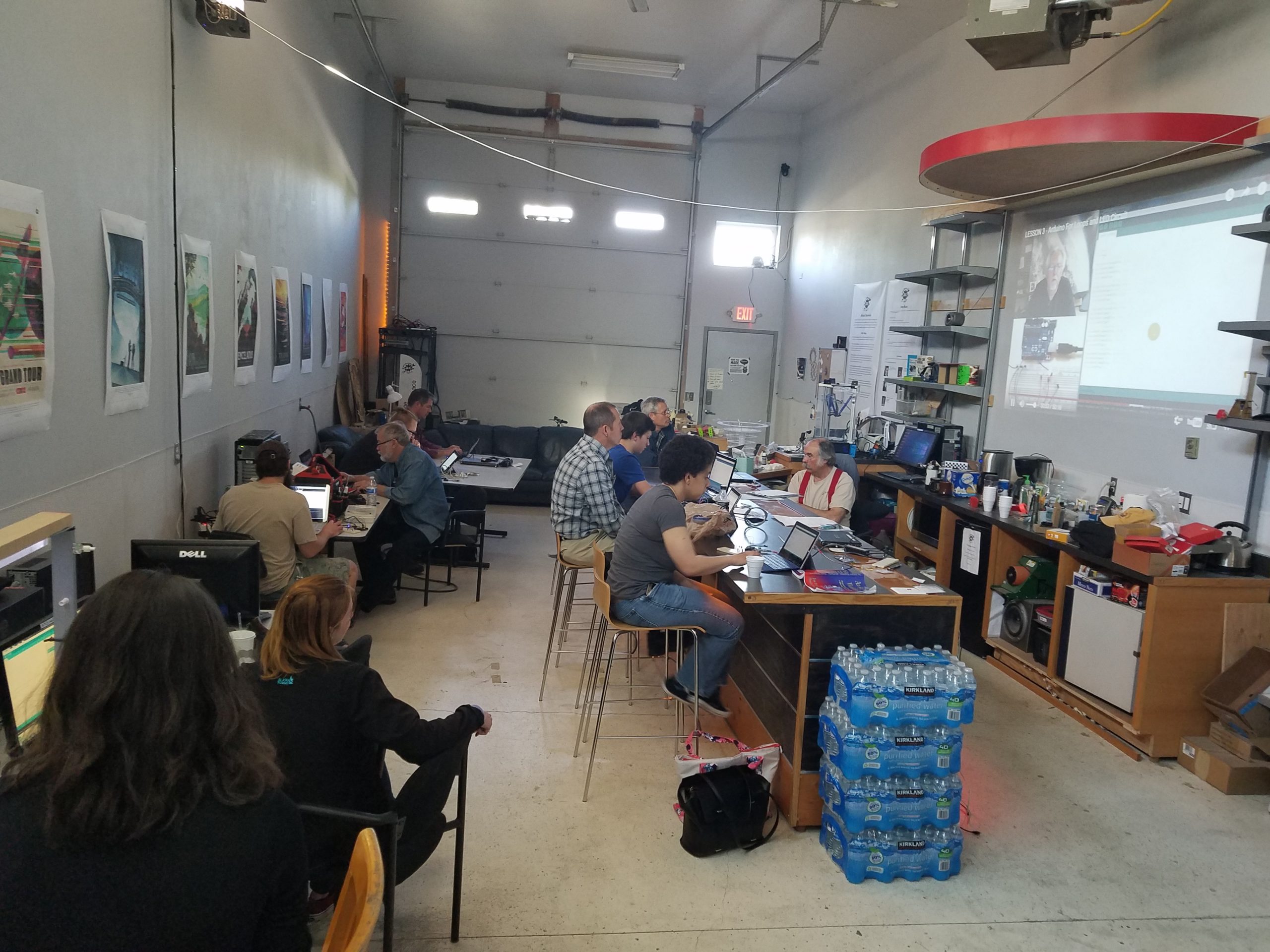 Corny teaching an Arduino class in 2017.